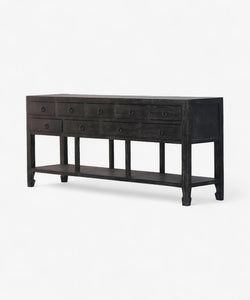 French Country Collections Miguel Sideboard 9 Drawers Black