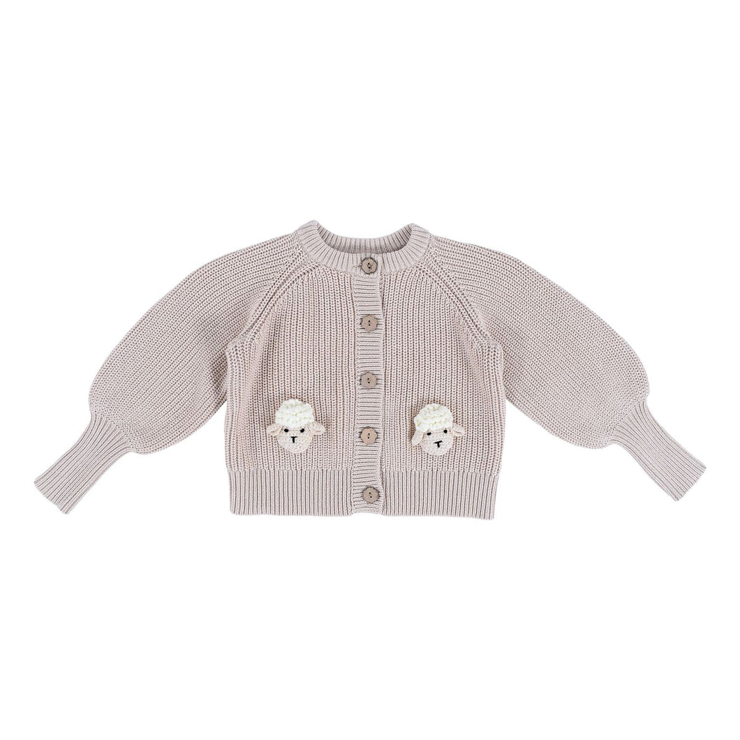 Arthur Ave Beige Sheep Cardigan