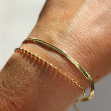 Load image into Gallery viewer, Fabuleux Vous Steel Me Double Chain Gold Bracelet
