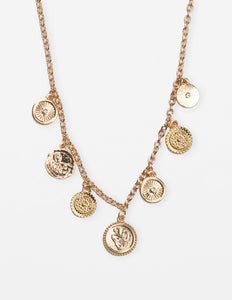 Stella & Gemma Medallions Necklace- Gold
