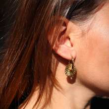 Load image into Gallery viewer, Fabuleux Vous Steel Me Dee Yellow Gold Hoop Earrings
