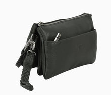 Load image into Gallery viewer, Urban Forest Sofie Small Leather Clutch/Sling- Rambler Forest Green
