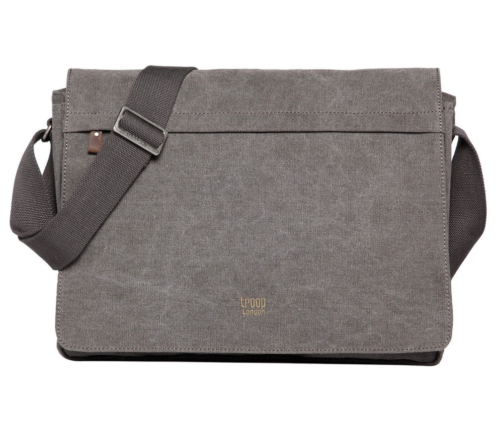 Troop Classic Front Messenger Large-Charcoal