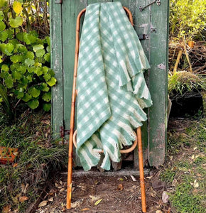 Linens & More Bliss Wool Mohair Blend Seafoam/Winter White