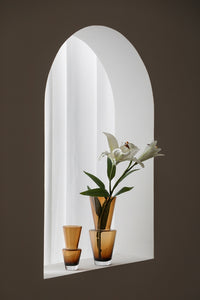 Flower Systems Amber Glass Vase Large