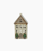 Load image into Gallery viewer, French Country Collections Christmas Tea Light House Stone with Pots Medium
