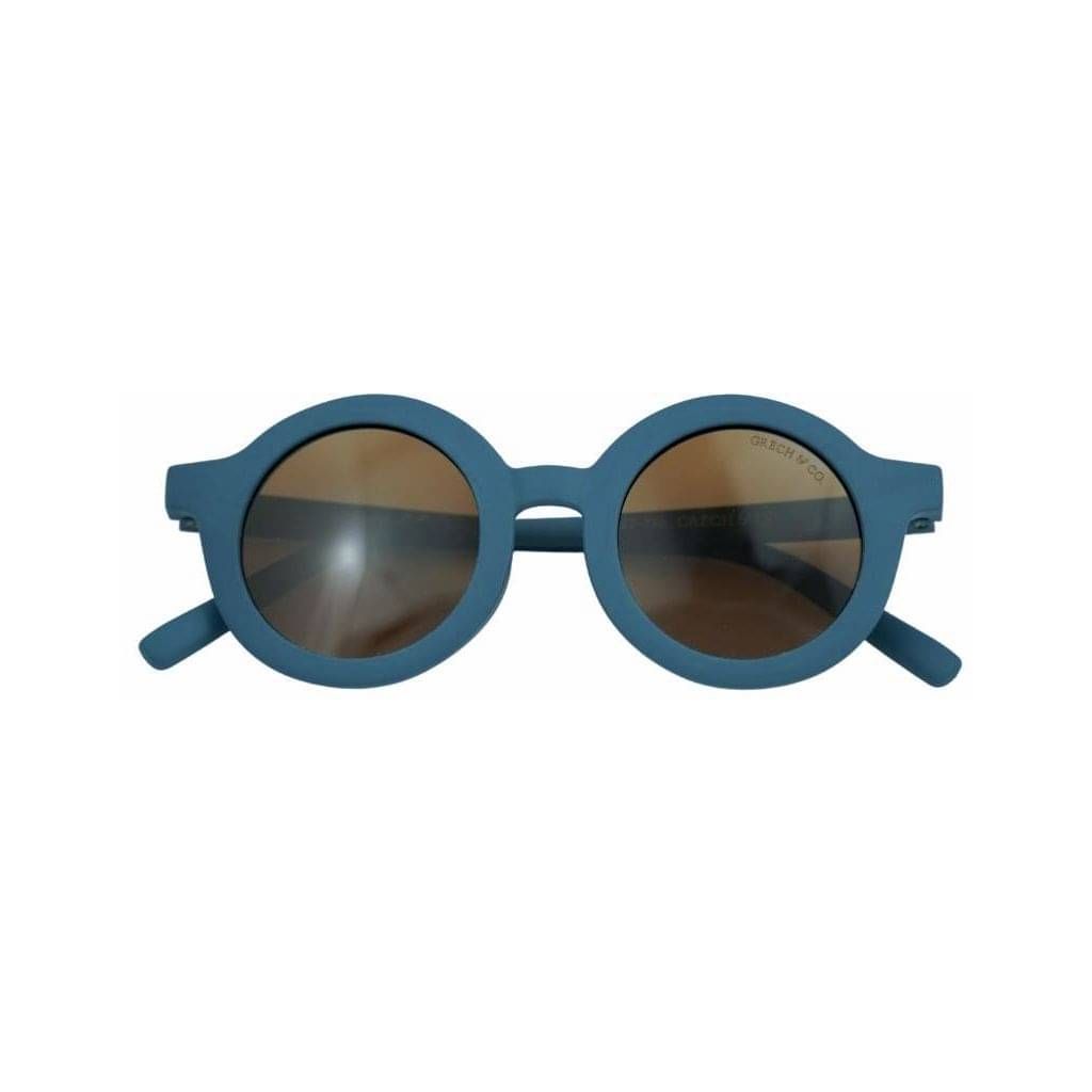 Grech & Co New Round Polarized Sunglasses- Desert Teal