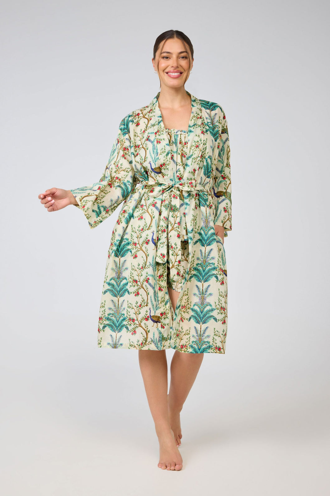 Arabella Peacock Dressing Gown/Robe