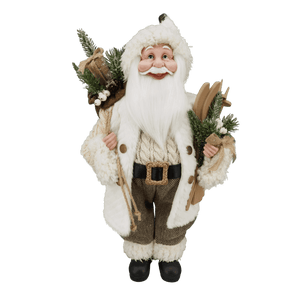 SamX Standing Santa with Fawn Coat & Gifts