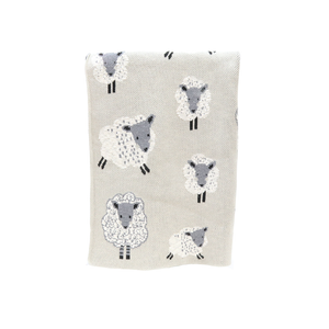 Le Forge Cotton Throw Multi Lambs 80x100