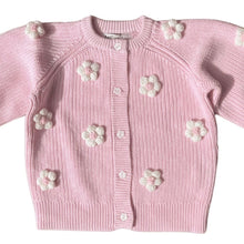 Load image into Gallery viewer, Arthur Ave Cherie en Fleur Chunky Pink Flower Cardigan
