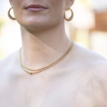 Load image into Gallery viewer, Fabuleux Vous Steel Me Yellow Gold Stainless Steel Box Chain 85cm
