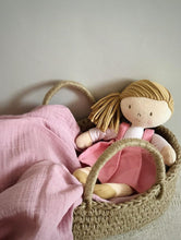 Load image into Gallery viewer, Bonikka- Rose Light Brown Hair &amp; Pink Dress, Organic Doll
