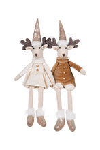 Load image into Gallery viewer, Flower Systems Eldina Velvet Sitting Deer Girl Cream
