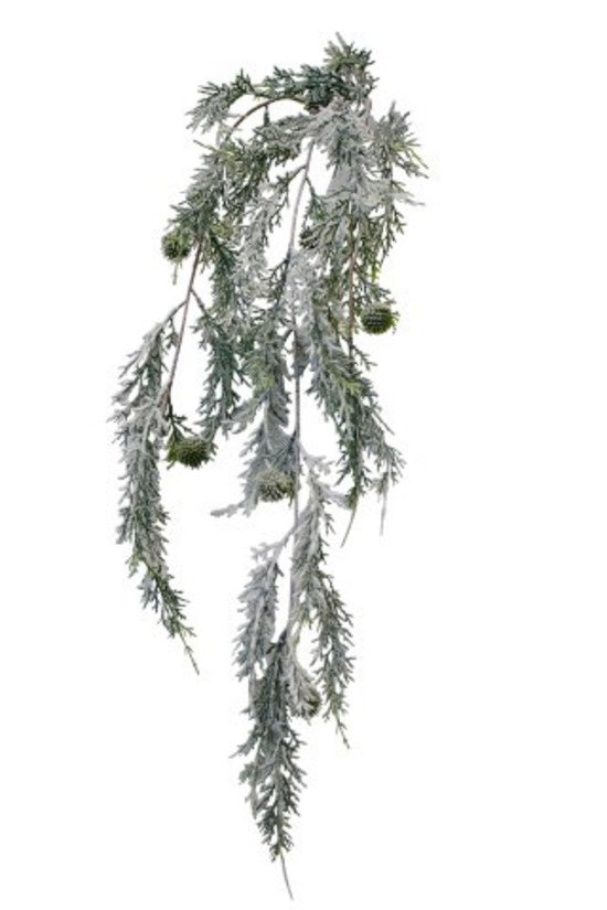 Flower Systems Frosted Cypress Hanging Bush with Pods