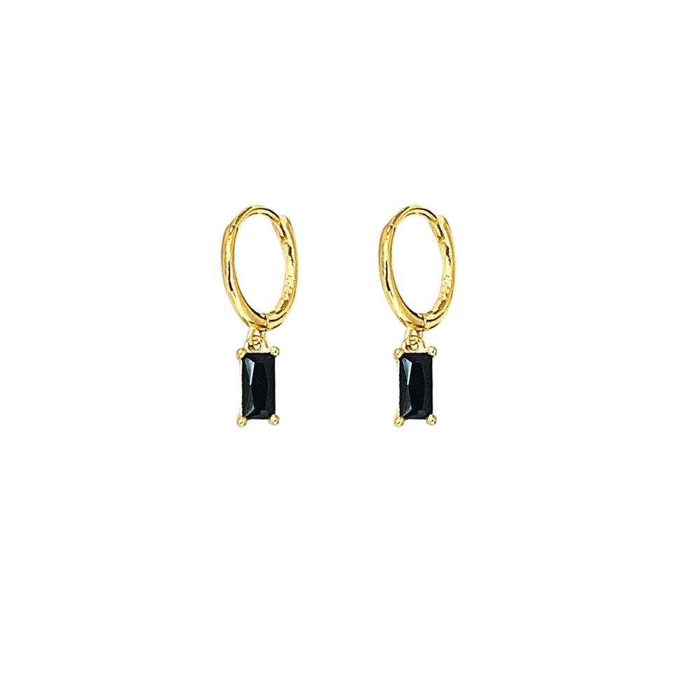 Lindi Kingi Byzantine Romance- Baguette Sleepers Gold with Black