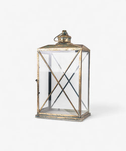 French Country Collections Calypso Lantern Large Aged Gold