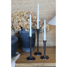 Load image into Gallery viewer, CC Interiors Forged Gothic Style Bronze Candlesticks set of 3
