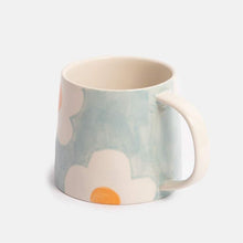 Load image into Gallery viewer, Caroline Gardner Large Mug- Light Blue Orange Flower
