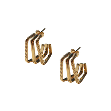 Load image into Gallery viewer, Fabuleux Vous Steel Me Gold Trudy Earrings
