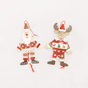 Le Forge Whimsical Santa/Reindeer Jumping