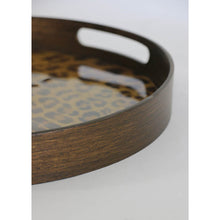 Load image into Gallery viewer, CC Interiors Round Leopard Print Tray
