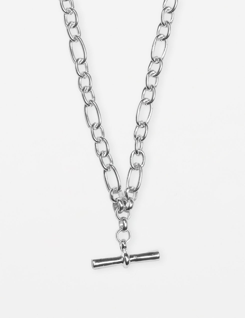Stella & Gemma Silver Chunky Fob Chain Necklace