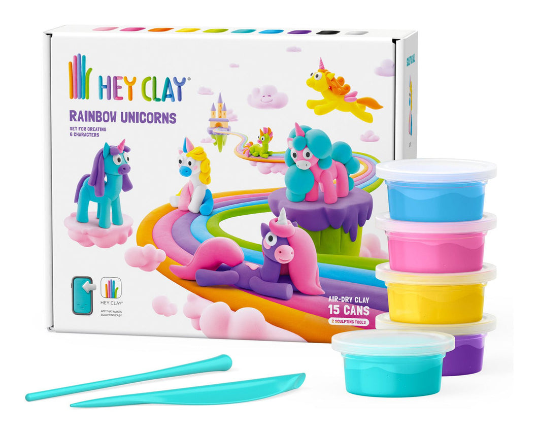 Hey Clay-Rainbow Unicorns, 15 cans