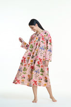 Load image into Gallery viewer, Arabella Pink with Floral Long Sleeve Nightie
