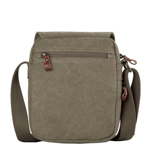 Troop Classic Small Zip Front Cross Body Bag- Khaki