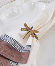 Load image into Gallery viewer, French Country Collections Dragonfly Napkin Rings set of 8
