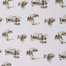 Load image into Gallery viewer, Little Bee by Dimples Bassinet Sheet-Cowboys
