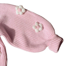 Load image into Gallery viewer, Arthur Ave Cherie en Fleur Chunky Pink Flower Cardigan
