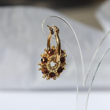Load image into Gallery viewer, Fabuleux Vous Bronze Bead Hoop Earrings
