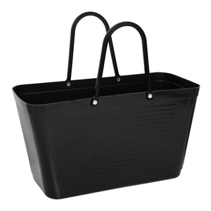 Hinza Large Black Bag- Green Plastic