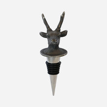 Load image into Gallery viewer, CC Interiors Deer Bottle Stopper in Pewter Finish
