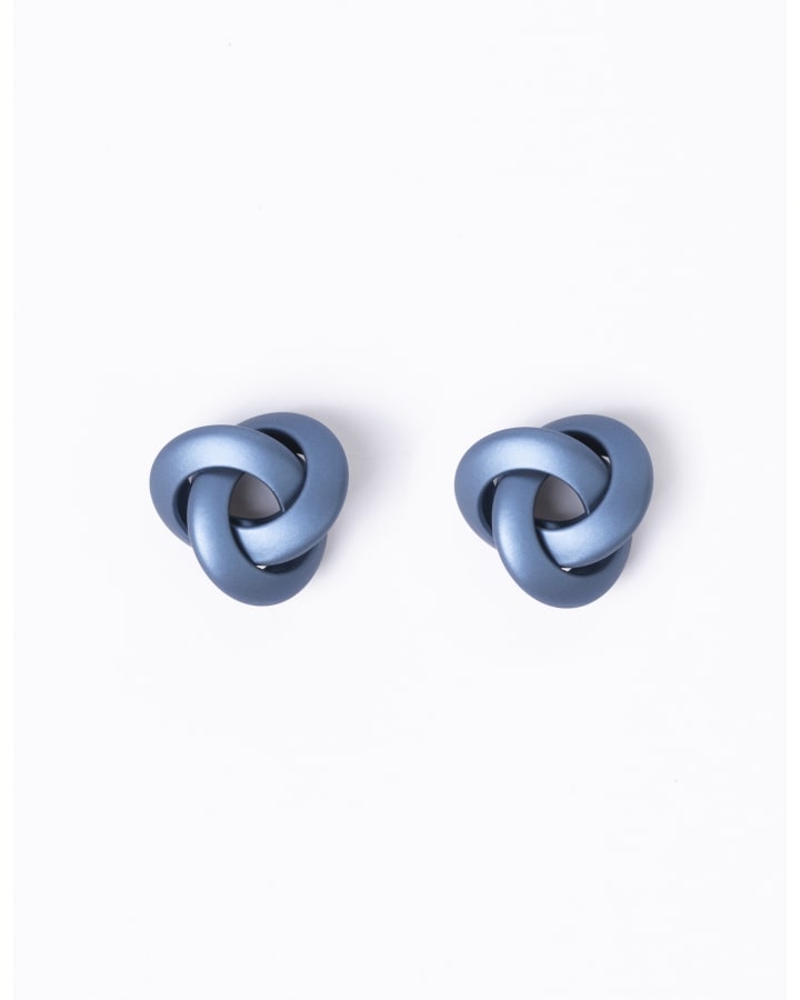 Stella & Gemma Woven Triangle Earrings- Sea