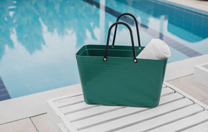 Hinza Large Dark Green Bag- Green Plastic