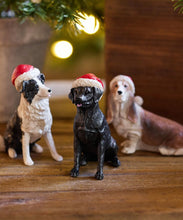 Load image into Gallery viewer, French Country Collections Black Dog with Santa Hat
