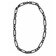 Load image into Gallery viewer, Fabuleux Vous Steel Me Black Fiagro Chain Necklace
