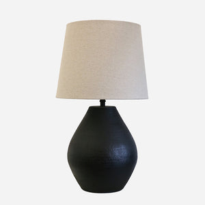 CC Interiors Tangier Lamp with Flax Basket Weave Shade