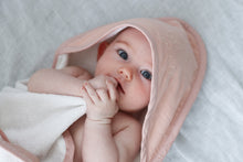 Load image into Gallery viewer, Burrow &amp; Be Baby Hooded Towel- Blush
