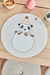 OYOY Placemat Panda Pompom- Off White