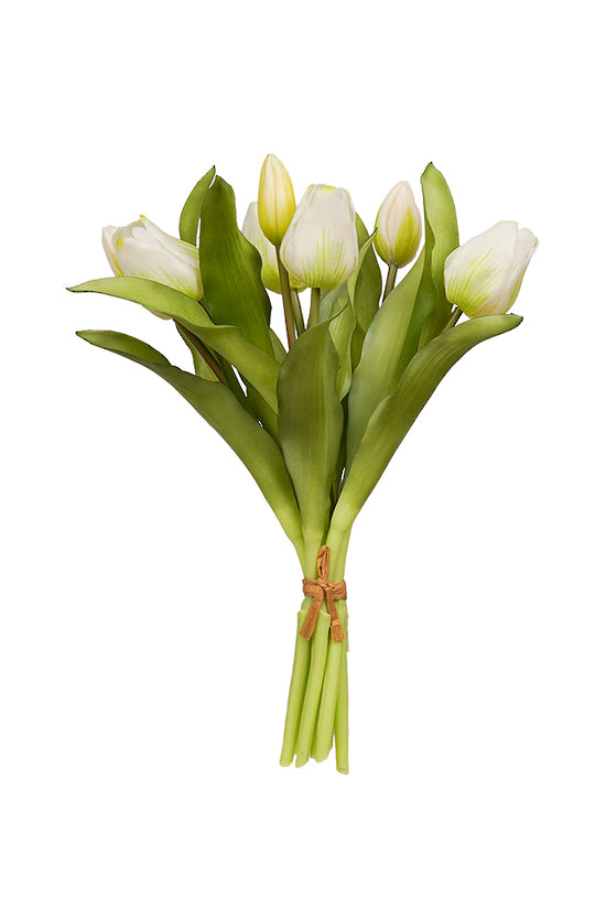 Flower Systems Tulip Bouquet 30cm White Green