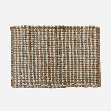 Load image into Gallery viewer, CC Interiors 100% Natural &amp; White Jute Doormat 60x90

