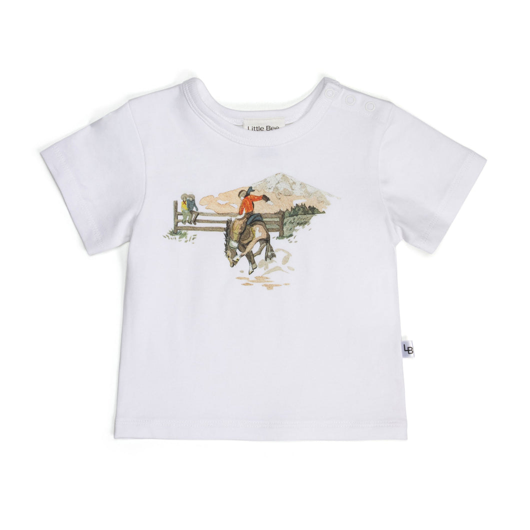 Little Bee by Dimples Cotton T-Shirt-Cowboys