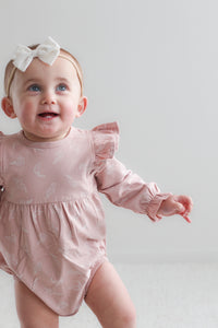 Burrow & Be Hazel Romper- Flutter Print
