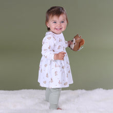 Load image into Gallery viewer, Little Bee by Dimples Cotton Long Sleeve Dress- Bunny
