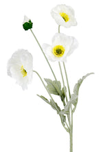 Load image into Gallery viewer, Flower Systems Iceland Poppy Spray 62cm- White
