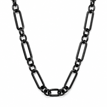 Load image into Gallery viewer, Fabuleux Vous Steel Me Black Fiagro Chain Necklace
